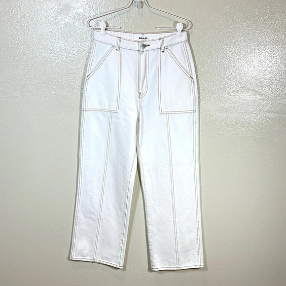 Rolla's Heidi Trade 80s White size 28/ 6 - Picture 3 of 12